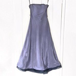 Thread Strapless Lavender Prom Dress